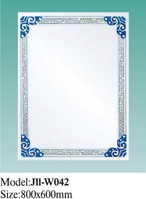 Bathroom Mirror with Glass Shelves Silver Bathroom Mirror