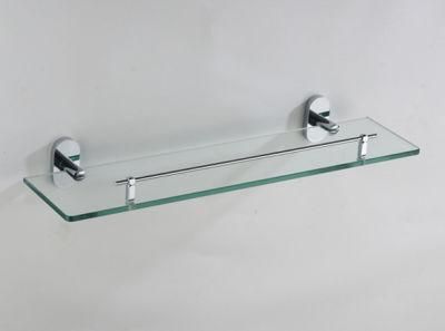 Polished Chrome Brass Single Glass Shelf One Layer Shelf Bathroom Clothes Shelf Shower Shelf