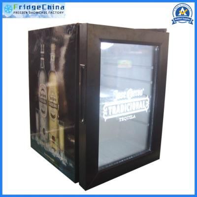 Drink Showcase Beverage Cooler with LED Glass Single Door