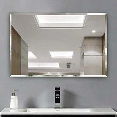 2021 New Design 3-6mm 50X70cm Oval Rectangle Decorative Bathroom Mirror Bath Mirror with Bevel Edge