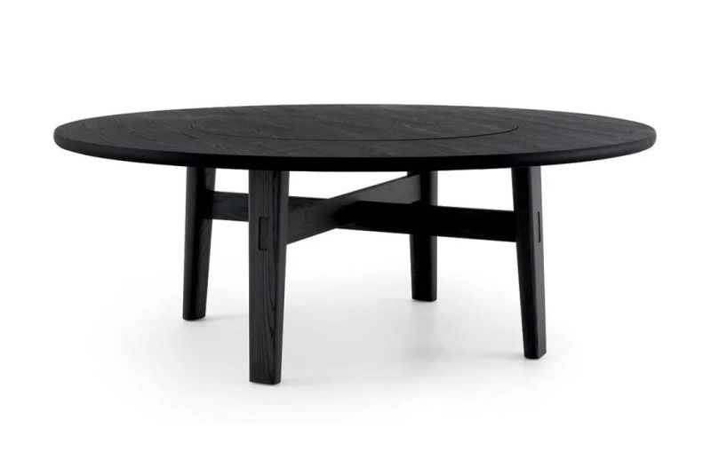 Pfd-005 Dining Table//MDF with Oak Venner Matte //Ash Wood Base