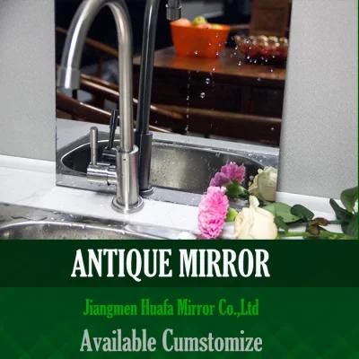 Baroque Splashback Mirror Glass Patterns Mirror for Bathroom
