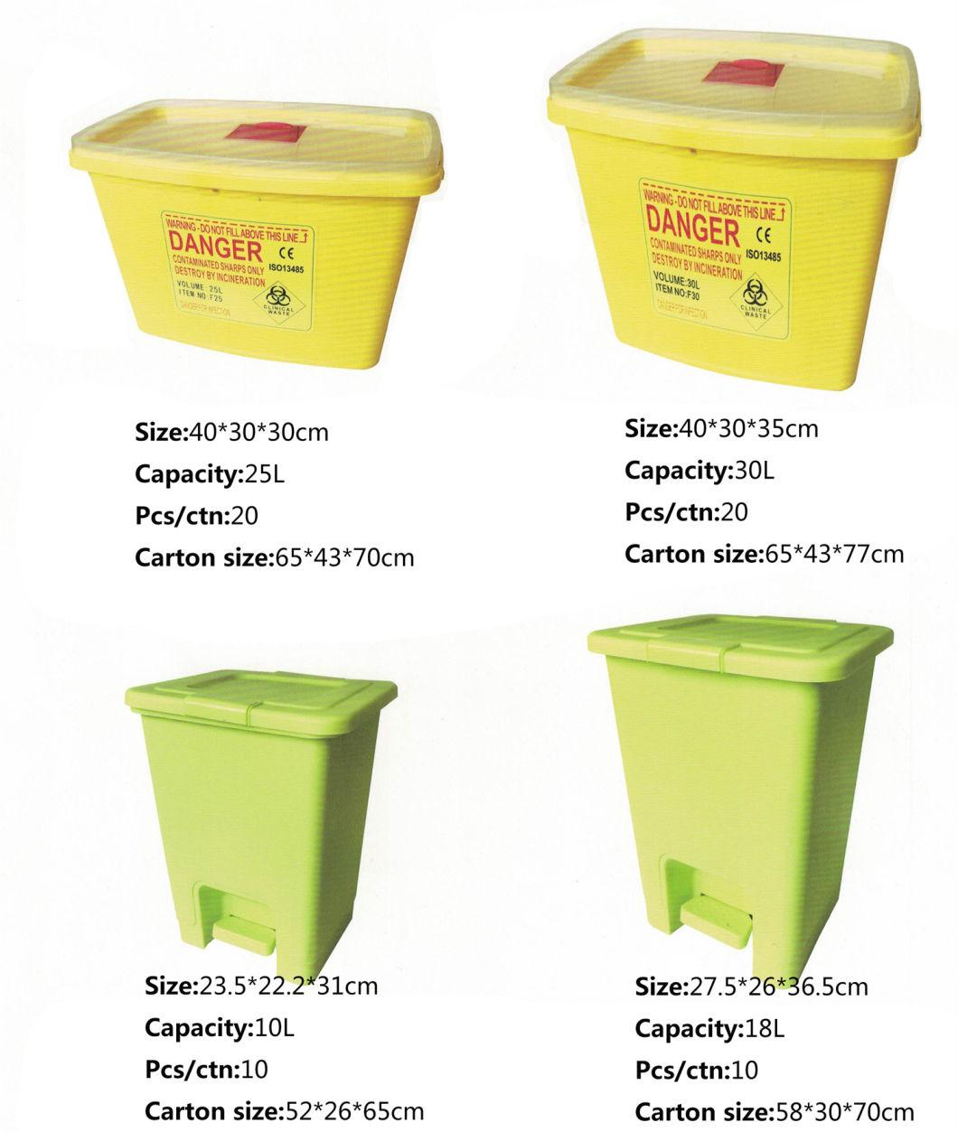 Medicaldisposable Waste Container Bin Red Sharp Disposal Safe Plastic Medicalbox