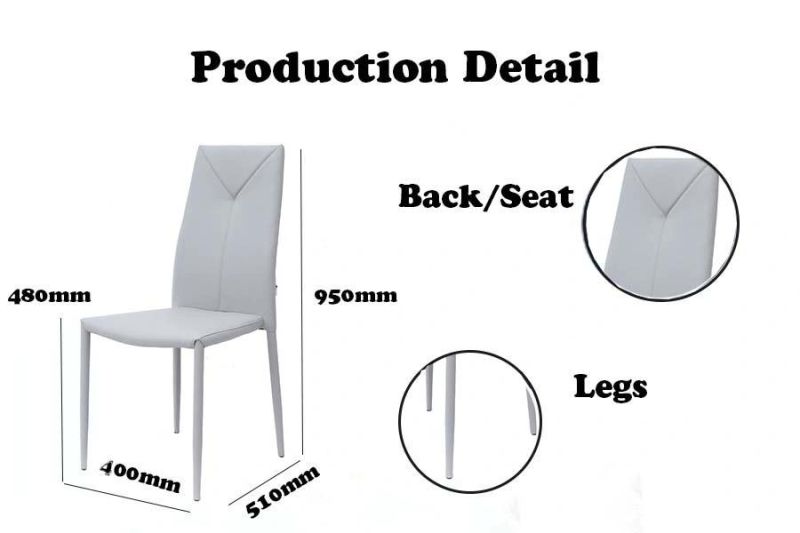 Modern Outdoor Faux Leather PU Dining Chair for Wedding Banquet Cafe Hotel Restaurant Home