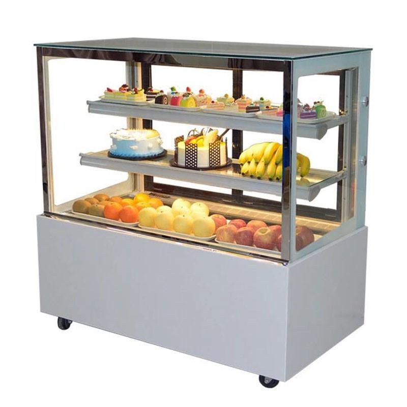 3 Layer Arc Glass Cake Display Cake Showcase Cabinet Air Cooling
