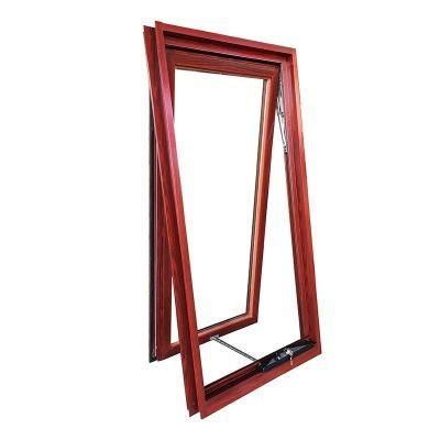 2021 New Design Manufacturer Heat Insulation 2D/3D Wooden Grain Powder Coating Aluminium Top-Hung Window