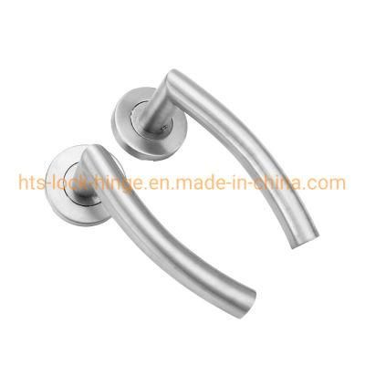 Door Glass Handle Wooden Door Hardware Handle Lock Door Handle on Plate for Mortise Lockset by Zinc Alloy or Steel Door Plate Handle