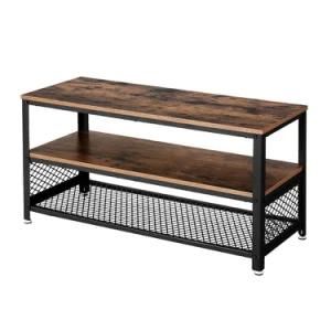 Furniture Factory Provides Modern Classic Retro Simple Center Wood Industrial Coffee Table with Metal Legs