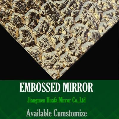 Modern Mirror Glass Tile Golden Hammered Glass Mirror Tile