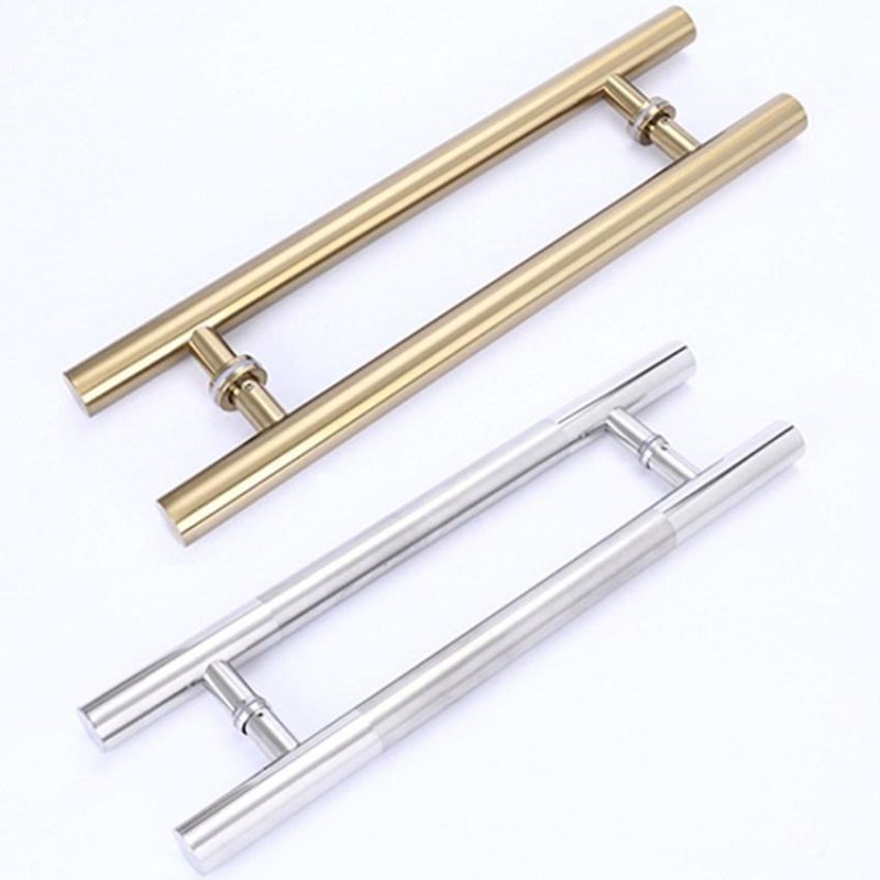 Modern Good Quality Stainless Steel Square Tube Glass Door Handles (pH102-1)