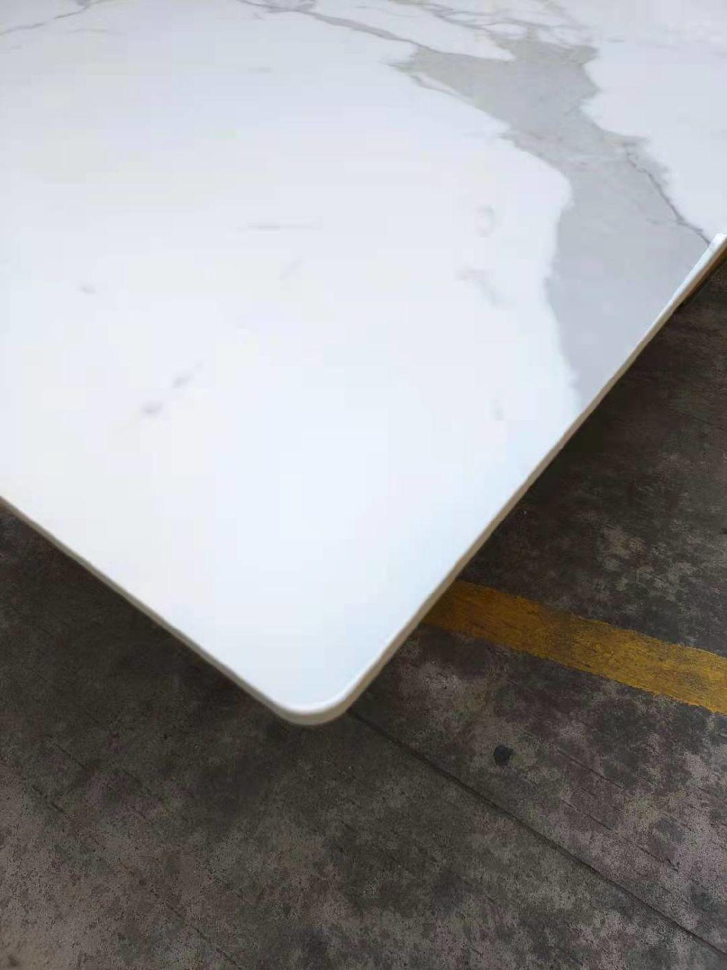 Gold Dining Table with Marble or Sintered Stone Top