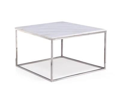 Zode European Design Modern Stainless Steel Base Contemporary Marble Dining Table Set