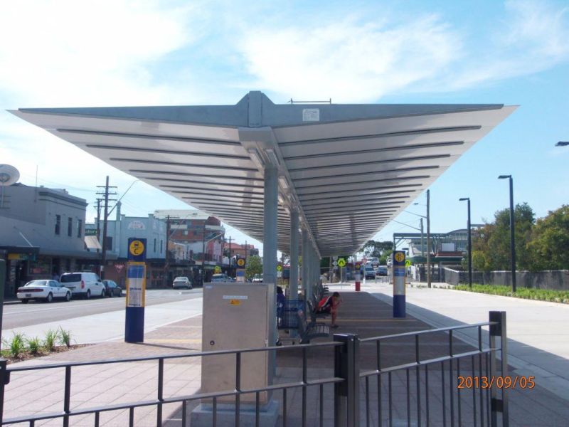 Fashionable Outdoor Furniture Metal Bus Station Shelter