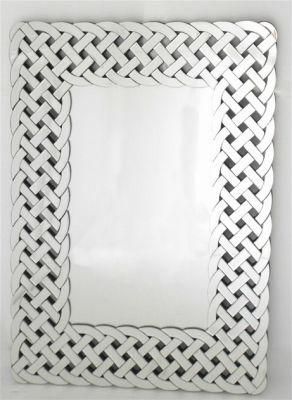 Modern Art Decorative Mirror Weave Frame Wall Mirror for Bathroom
