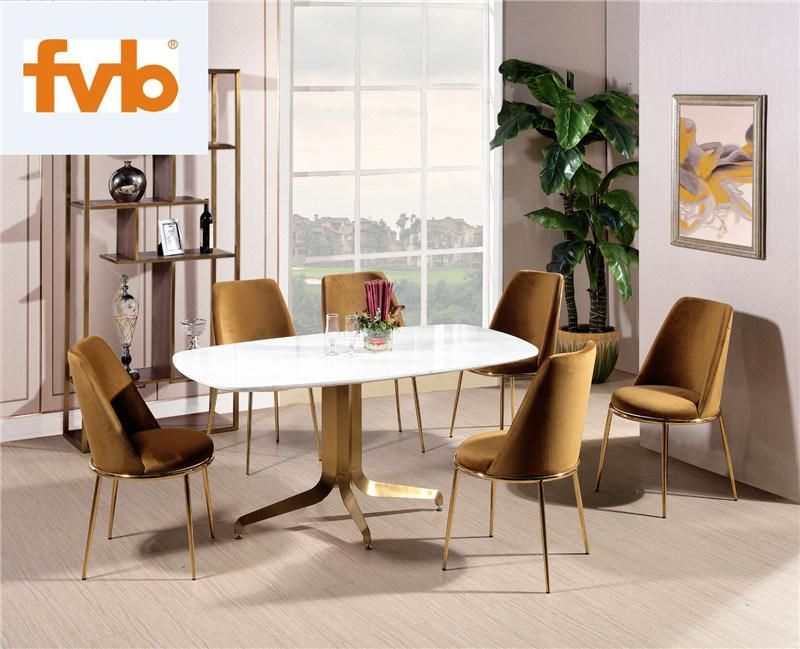 2018 High Quality Dining Table with Steel Frame for Sale