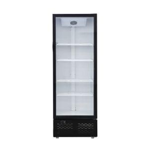 358L Single Door Double Layer Tempered Glass Beverage Cooler Showcase