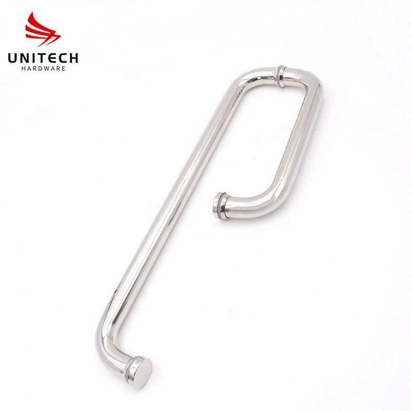 Stainless Steel 304 Bathroom Glass Door Handle for Cabinet Glass Pull Door