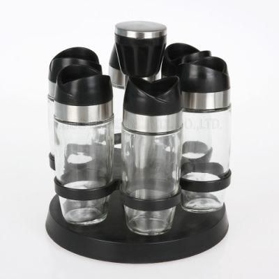 Wholesale Clear Revolving Rotating Carousel Plastic Seasoning Spice Bottle Spice Display Rack