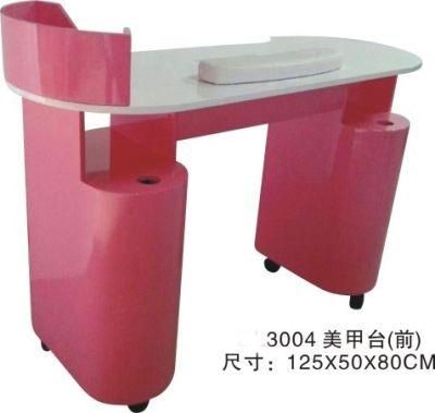 Salon Furniture Nail Dryer Table with Glass Top