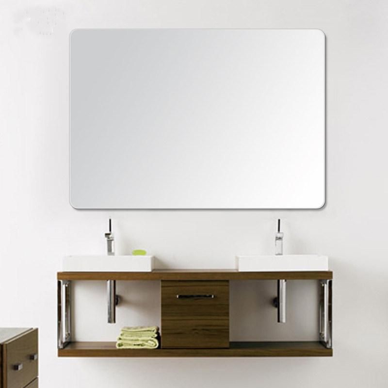 Bathroom Mirror with Beveled Edge and Corner