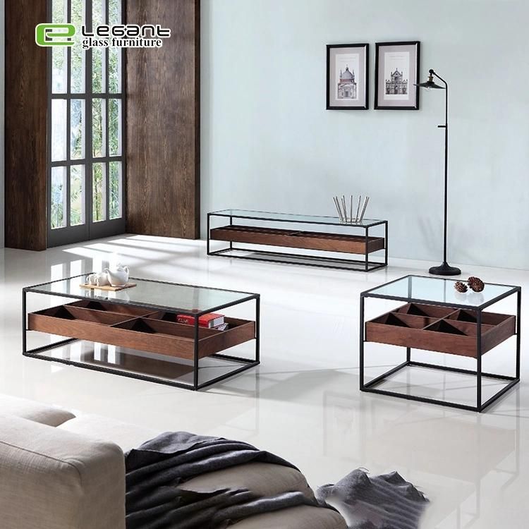 Modern Home Glass Multi-Function Coffee Tea Center Table