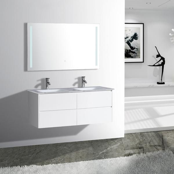 LED Mirror MDF Lacquer Bathroom Cabinet TM8156