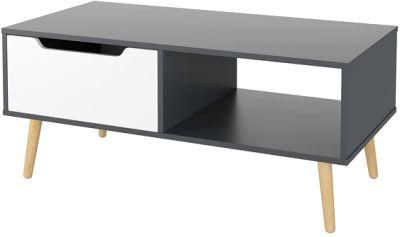 Modern Wooden Legs Extendable Computer Coffee Table