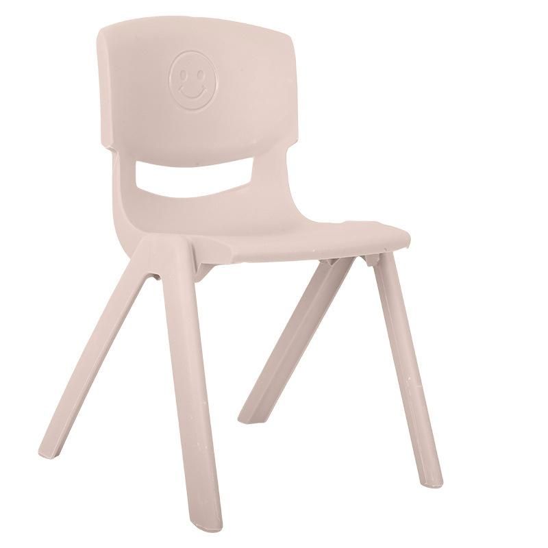 Wholesale Furniture Thickened Plastic Kindergarten Bench Frosted Backrest Dining Chair
