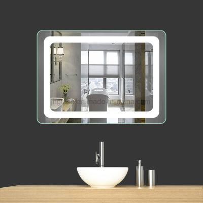 4000K Bathroom Wall Mounted Neutral Light LED Mirror with Horizontal Shape