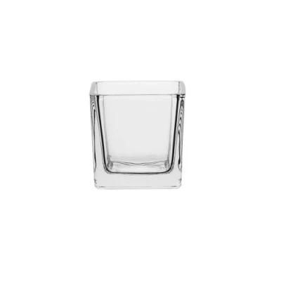 Glassware Clear Square Glass Candle Holder Candle Jar Candle Holders