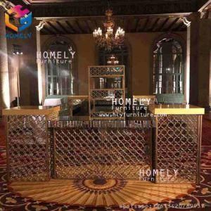 Round Shape Glass Top Separable Bar Table with LED for Night Club