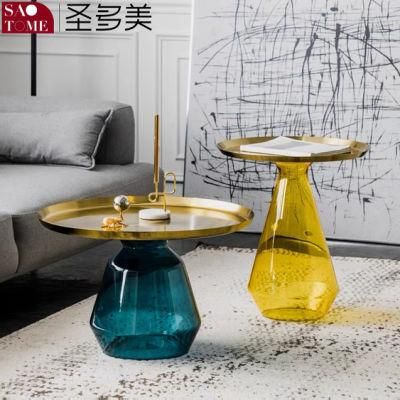 Sofa Round Shape Glass Accent End Table Coffee Tables