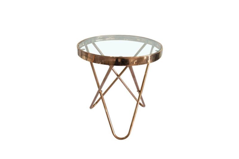 2020 Hot Selling Nordic Design Furniture Metal Small Glass Coffee Table Modern Living Room