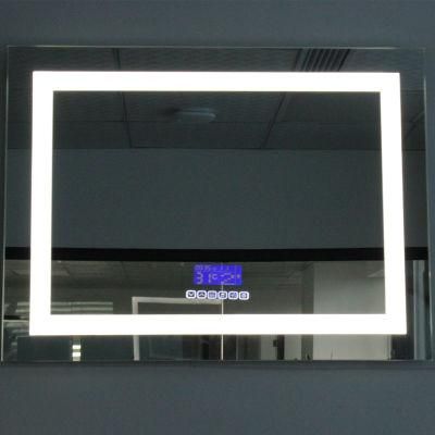 5mm Copper Free Silver Mirror Bevel Blast Side Bathroom LED Backlit Mirror with 6 Touch Sensor