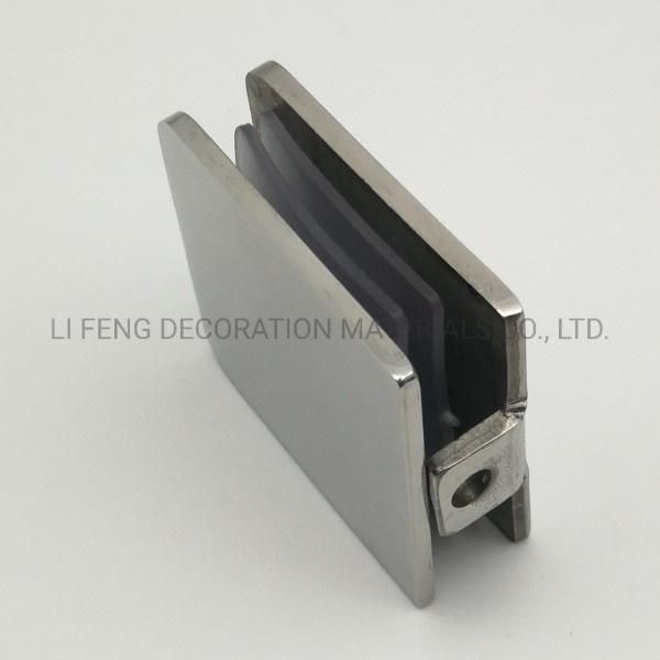 SUS304 0° Glass Fixed Clip/Shower Glass Door Partition Corner Joint