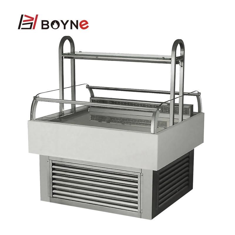 Commercial Bakery Shop Fan Cooling Open Type Single Layer Cake Chiller Showcase