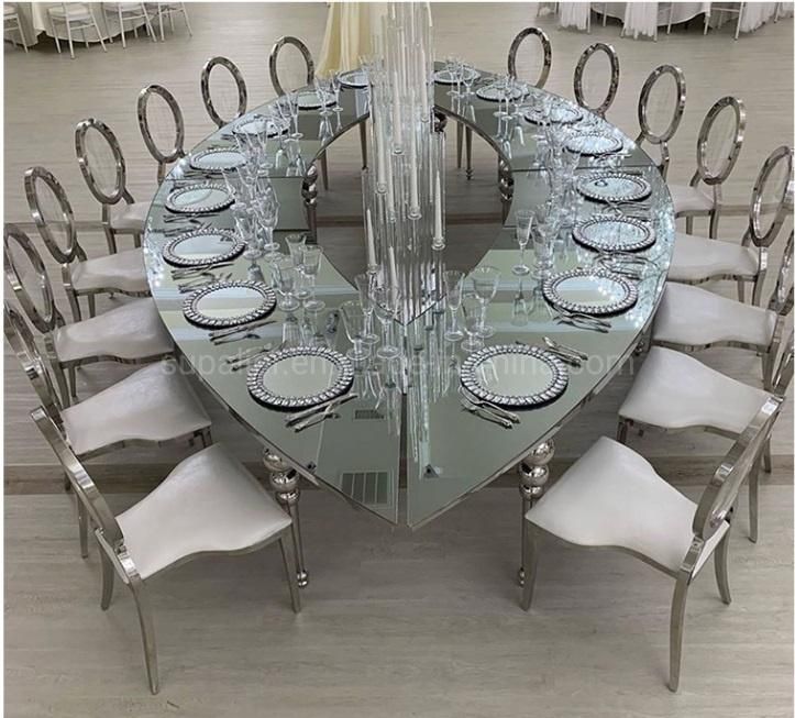 Outdoor Wedding Royal Furniture Special New Design Silver Dining Table
