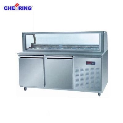 Cheering Commercial Stainless Steel Glass Door Refrigerated Worktable (WMG1)