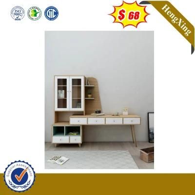 Fashion MDF 2 Glass Door Storage Cabinet Clerk Office Desk