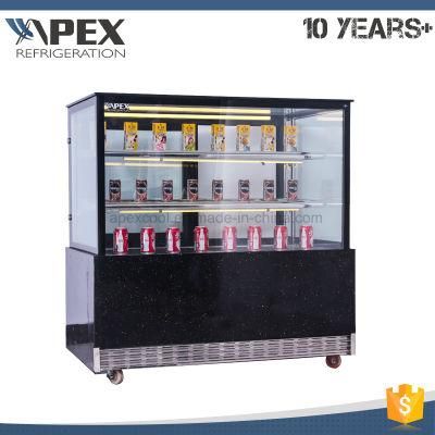 Cake Showcase with Right-Angle Glass Door for Cake Snack Display in Bakery Shop