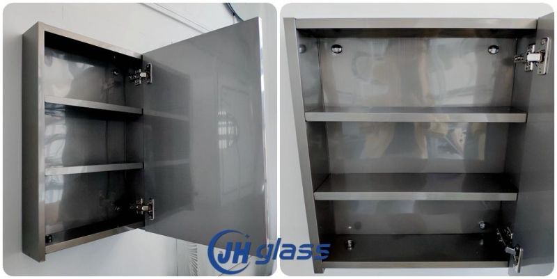 Bathroom Kitchen Single, Double, Doors Backlit Mirror Cabinate with Tempered Glass Shelf