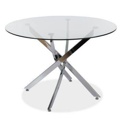 Wholesale Nordic Style Simple Design Home Hotel Furniture Glass Top Round Dining Table
