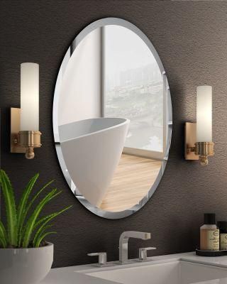 Household IP44 Floor Fitting Bathroom Furniture Home Decoration Beveled Mirror with Good Service