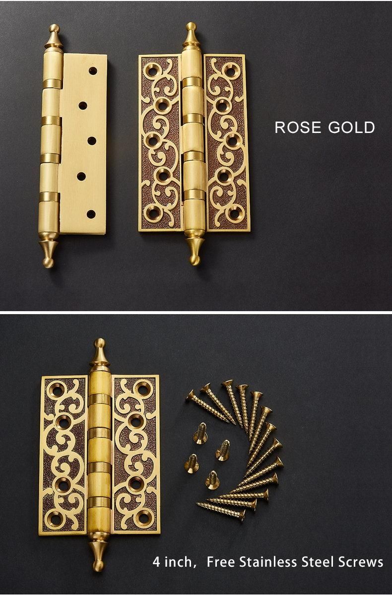 Full Brass Wooden Door Hinge Forging Copper Hinge