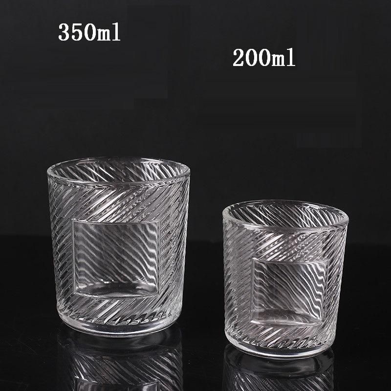 Wholesale 200ml 250ml Empty Glass Decorative Candle Holders