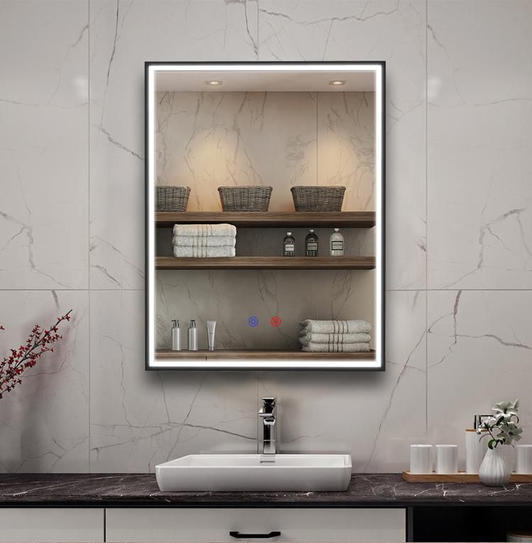 Wall Mounted Framed Beveled Decorative Bathroom Mirror