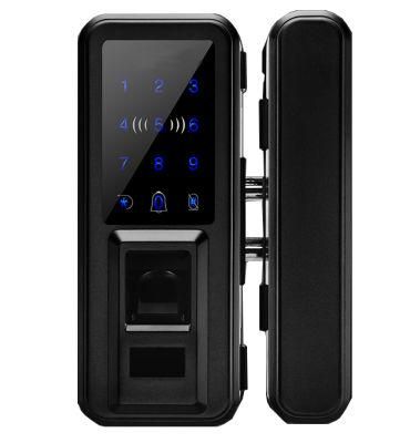 Remote Control Password Fingerprint Glass Composite Glass Metal Door Lock