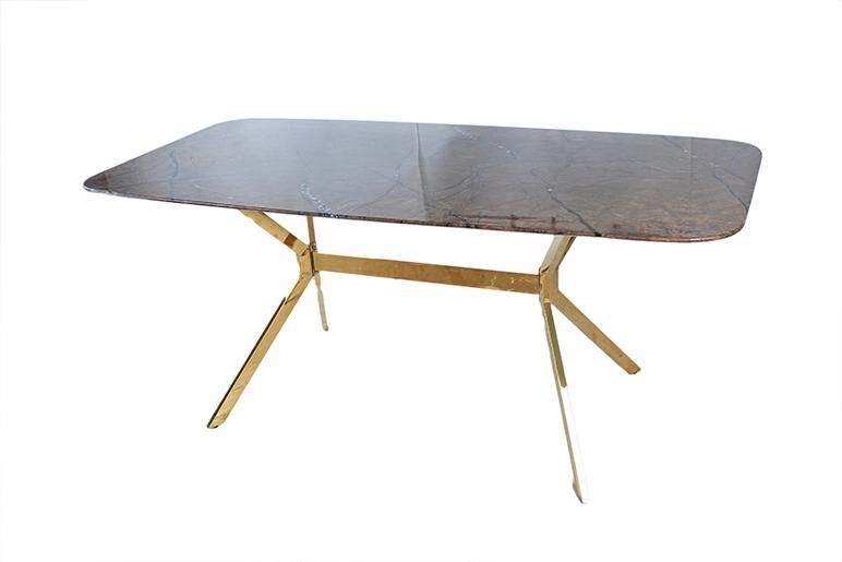 Wholesale Home Restaurant Coffee Furniture Sintered Stone Ceramic Marble Top Table
