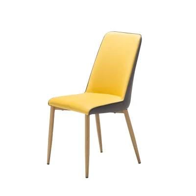 Modern Simple Style Leather Restaurant Furniture Metal Dining Chair for Home Room Banquet Hotel Wedding Party