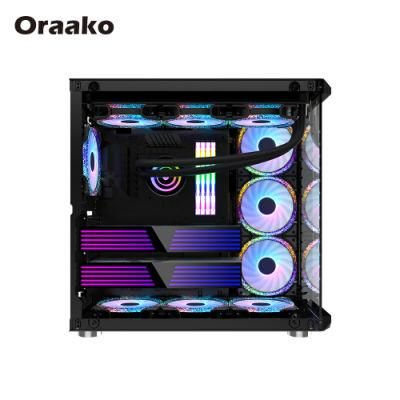 MID Desktop PC Tower Casing Cabinet Tempered Glass ATX OEM Gaming Matx Computer Case for Game Office Entertainment